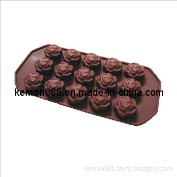 Silicon Chocolate Mould, 15 Holes, Rose